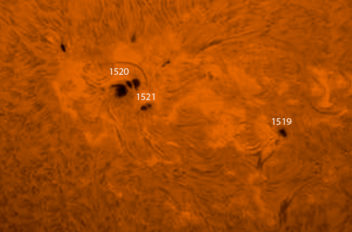 Macchia Solare  f.s numeri  12-07-10 09 H-27-44UT