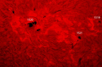 Macchia Solare  numeri  12-07-10 09 H-27-44 UT Coronado 