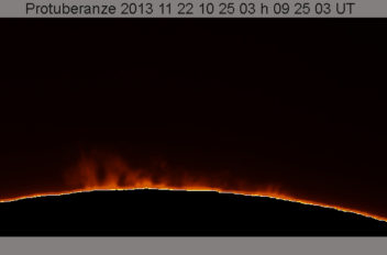 Protuberanze 2013 11 22 10 25 03 h 09 25 03 UT