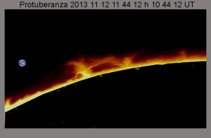 Sole protuberanze  13-11-12 11-44-12 h 10 44 12 UT