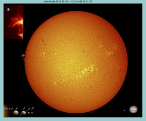 Sole H-alfa Protuberanza14-05-15 11-12-31 h 09 12 31 UT