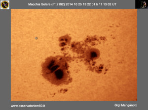 Macchia Solare  14-10-25 13-22-01 h 11 22 01 UT