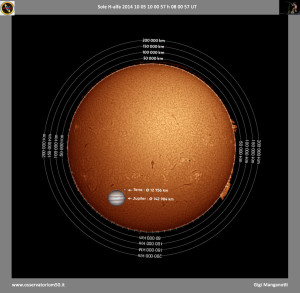 Misurazione Protuberanze  14-10-05 10-00-57 h 08 00 57 UT