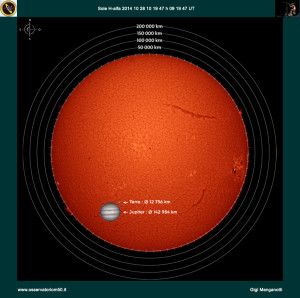 Sole H-alfa  14-10-28 10-19-47 h 09 19 47 UT