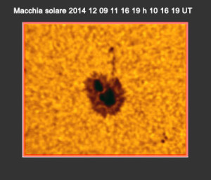 Macchia solare  14-12-09 11-17-39 h 10 17 39 UT