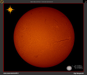 Sole H- alfa 15-02-11 10-43-24 h 09 43 24 UT