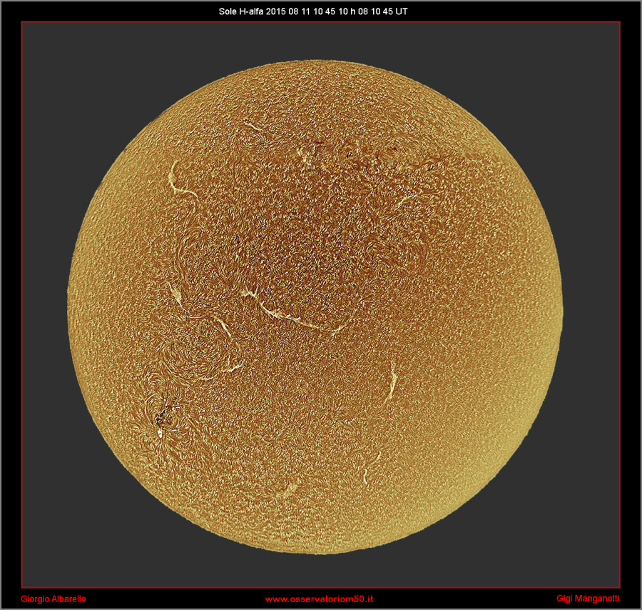 Sole H-alfa  15-08-11 10-45-10 h 08 45 10 UT