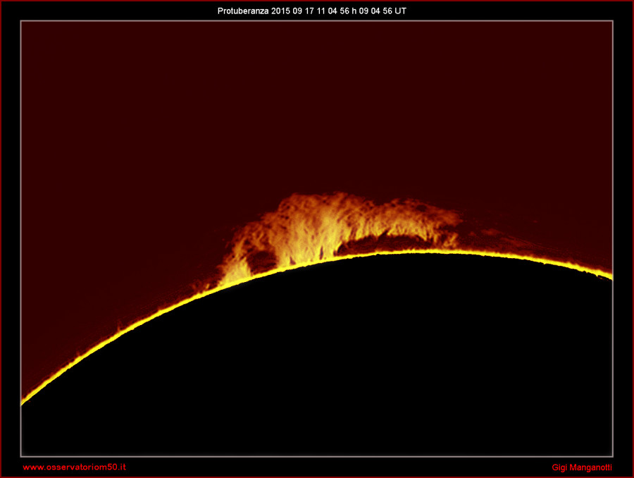 Protuberanze solari nero 15-09-17 11-04-56 h 09 04 56 UT