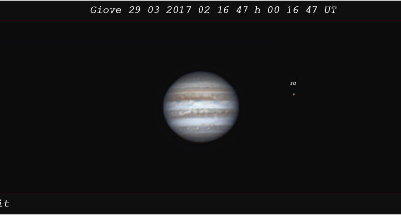 #Giove e i suoi tre satelliti