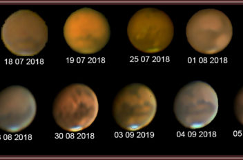 Marte tre mesi di osservazione con vari filtri