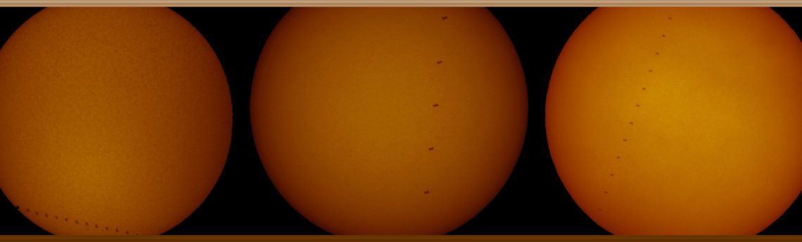 Vari passaggi #ISS sul sole